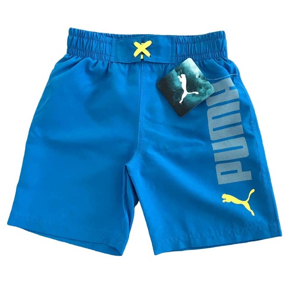 Puma Boys Neon Blue Swim Trunks Size 5 NWT - Picture 2 of 11